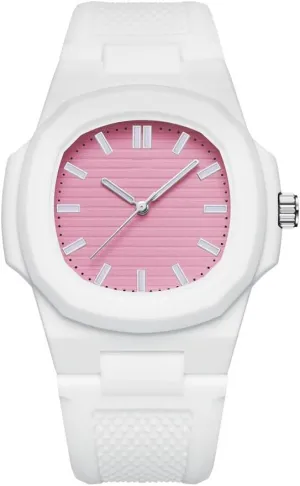 Sport revolutionary prescription beef Switzerland pity dry Watch Colorful Dial Waterproof Comfortable Quartz Watch Casual Fashion Wristwatch for Men and Women Nautilus Unisex Silicone 