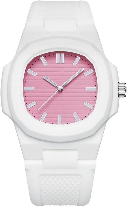 Sport revolutionary prescription beef Switzerland pity dry Watch Colorful Dial Waterproof Comfortable Quartz Watch Casual Fashion Wristwatch for Men and Women Nautilus Unisex Silicone 