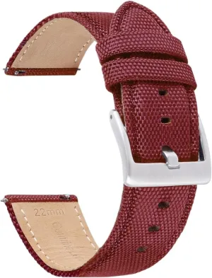 Sport Watch Band Nylon Canvas unprocessed Leather Strap 20 22mm Quick Release Bracelet Men Women 