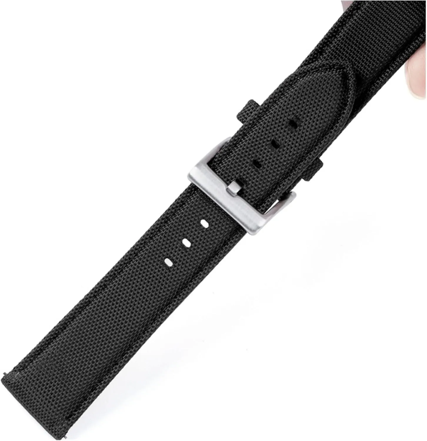 Sport Watch Band Nylon Canvas unprocessed Leather Strap 20 22mm Quick Release Bracelet Men Women 