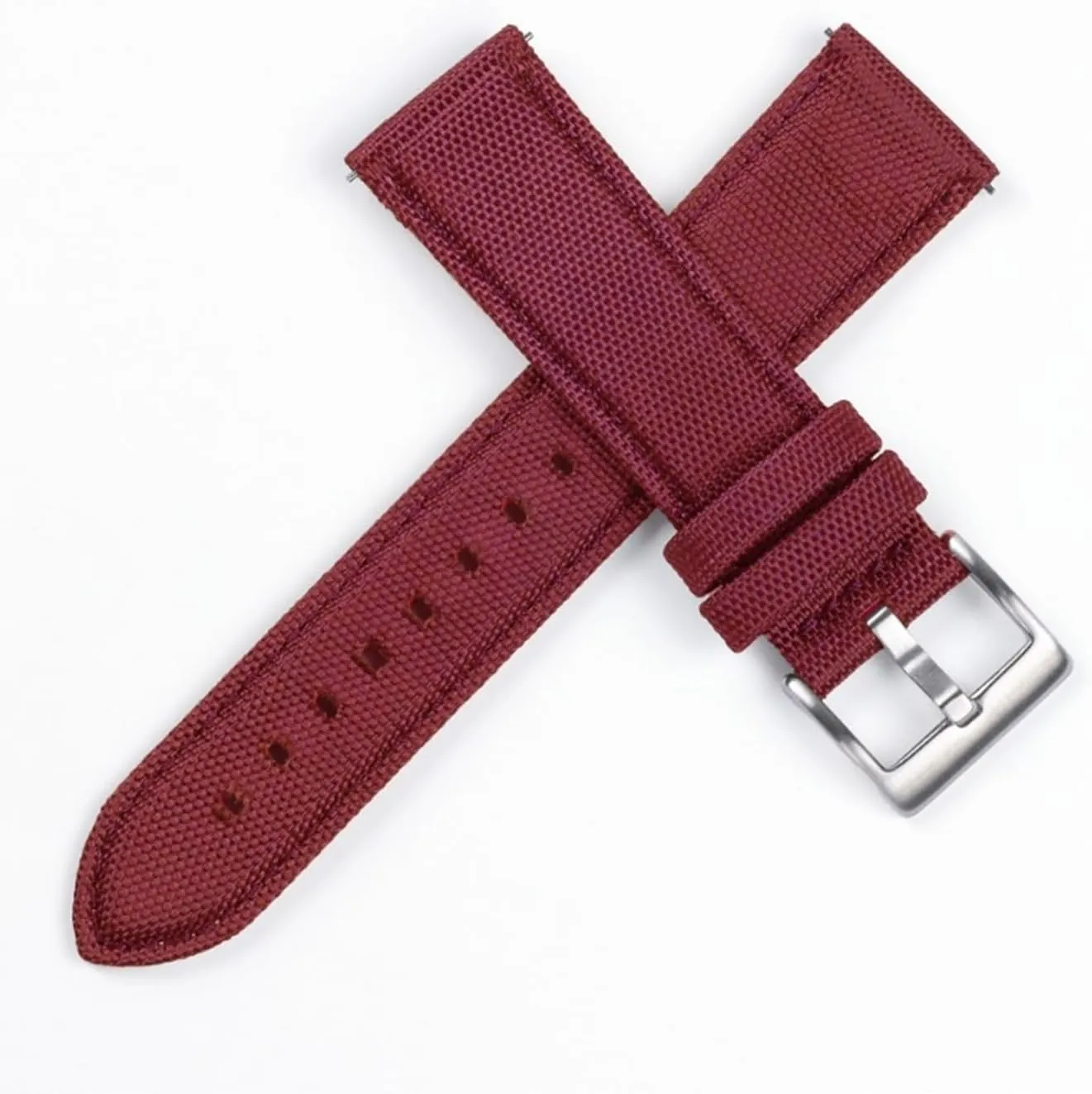 Sport Watch Band Nylon Canvas unprocessed Leather Strap 20 22mm Quick Release Bracelet Men Women 