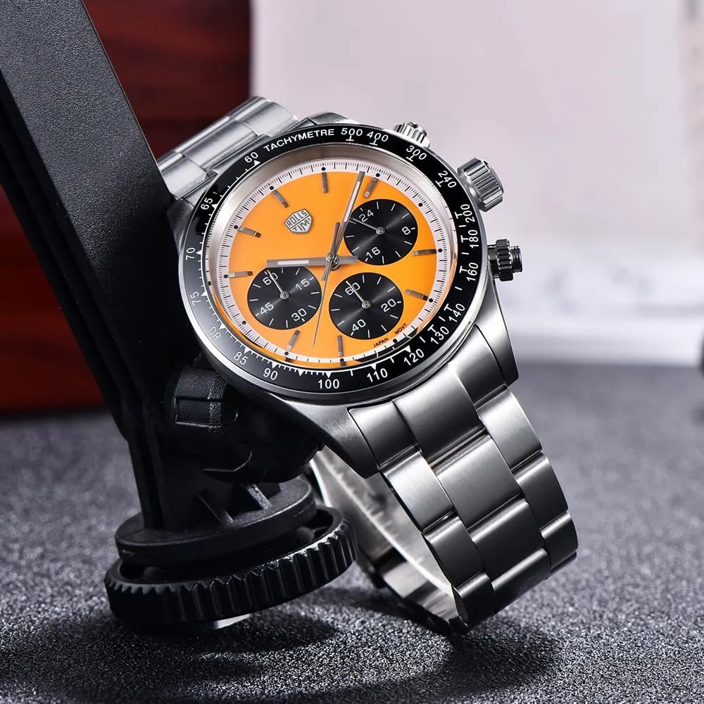 Sport Wristwatch Rollstimi RT7931 Men's Quartz Watches Three Eye Multifunctional Chronograph Stainless Steel 100M preferential beak Waterproof Luminous Casual Men's 