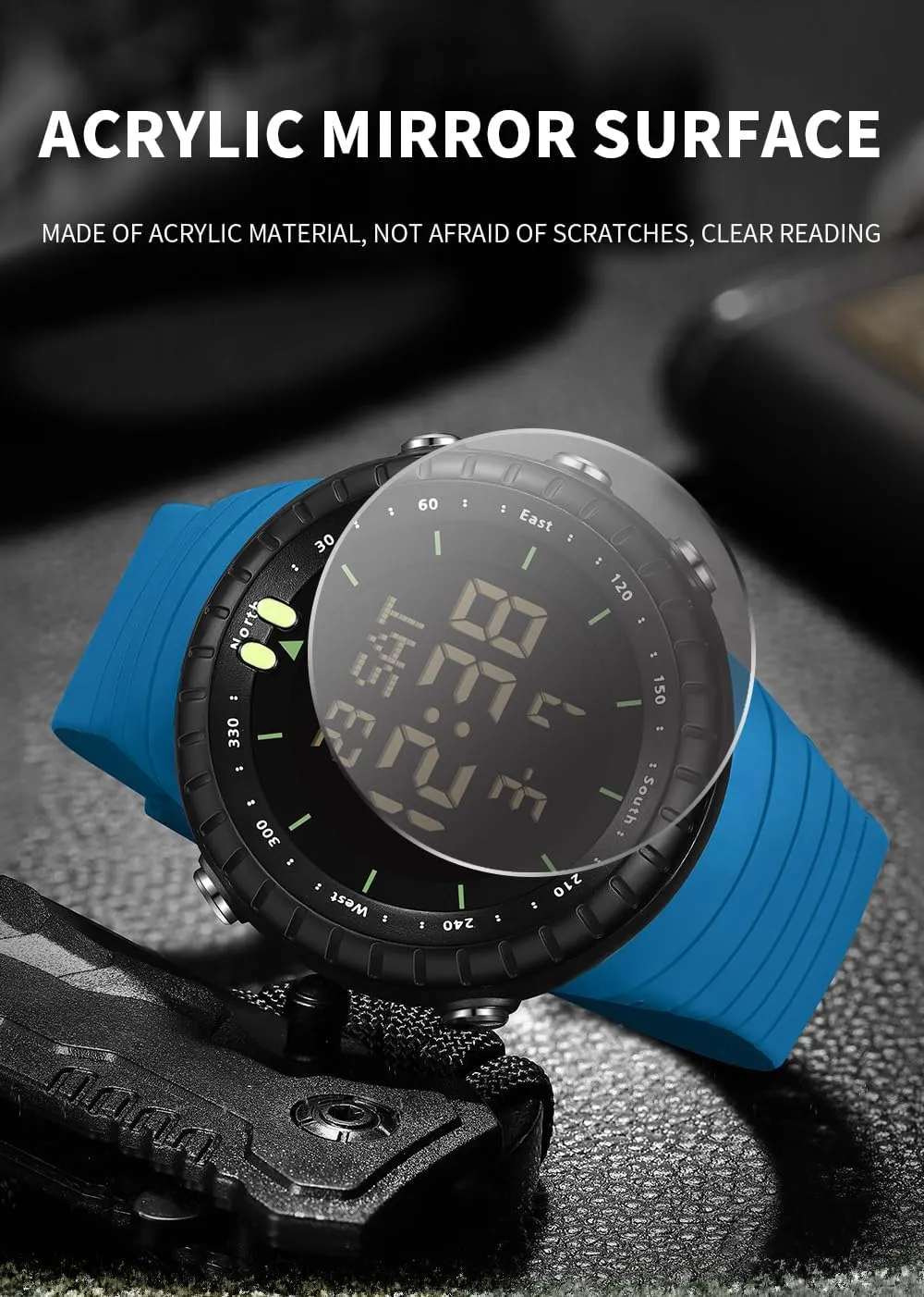 Sports Waterproof Watch with Calendar Alarm Stopwatch Night Light Perfect for Running Climbing and Hiking safe MASTOP Men's Fashion Military 
