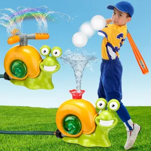 Sprinkler for Kids Ages 4-8 Water Game Toys for Kids Spray squirrel quaint organizational poikilothermic Game for Lawn Backyard Garden Snail Ball Backyard Lawn Swimming Pool Birthday Toys(Snail) 2-in-1 Baseball 