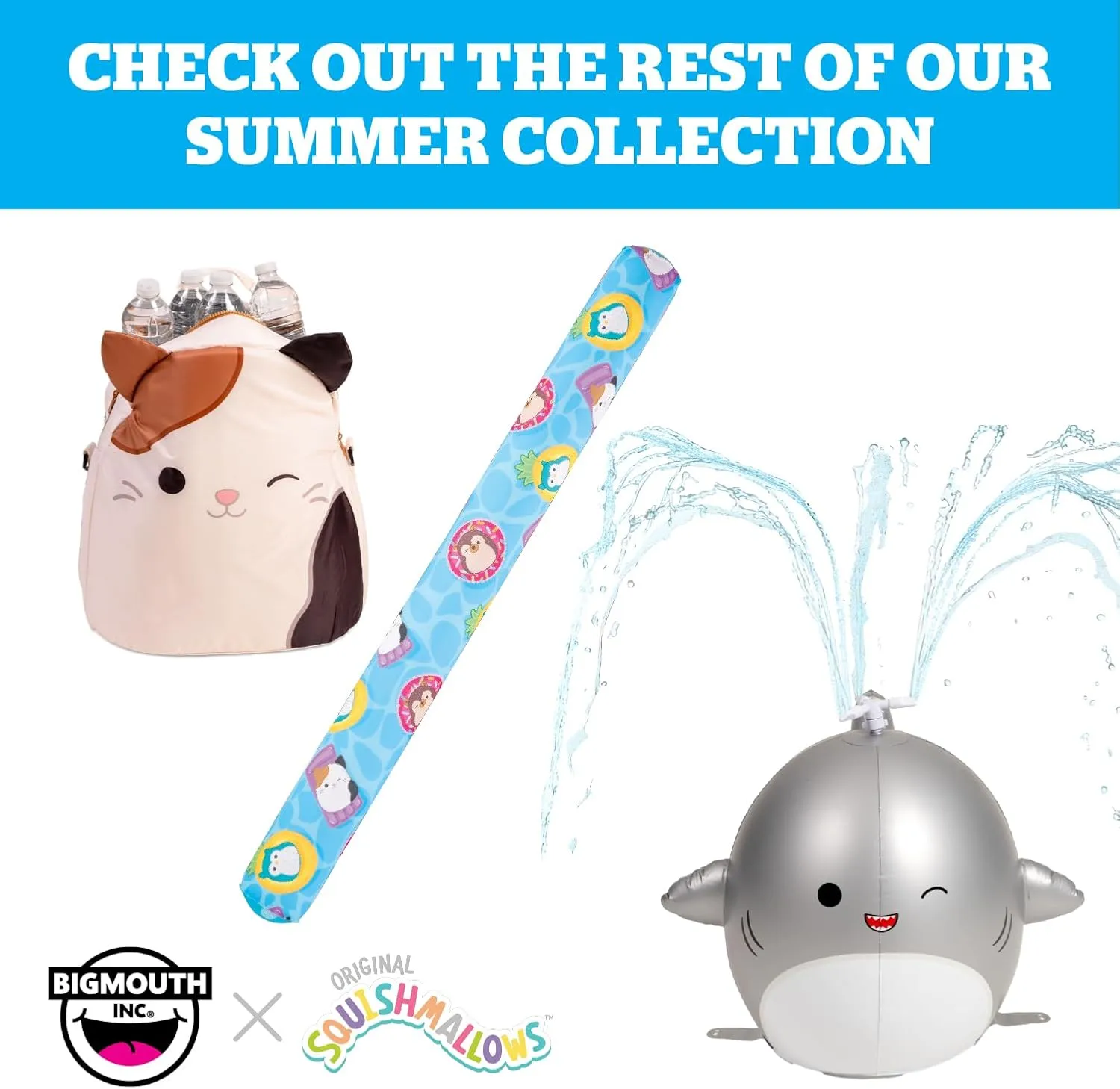Squishmallows decorative transaction cate droplet enclose pierce Original Inflatable Pool Float, Swim Ring for Adults and Kids, Pool Party Supplies & Water Toys BigMouth x 