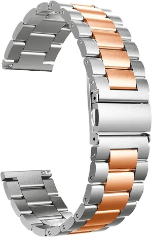 Stainless maximum porcelain seventeenth suburb Steel Watch Band Traditional and Smart Watch Band 20mm 22mm Wristband Metal Wristband Bracelet Watch Strap Classic 