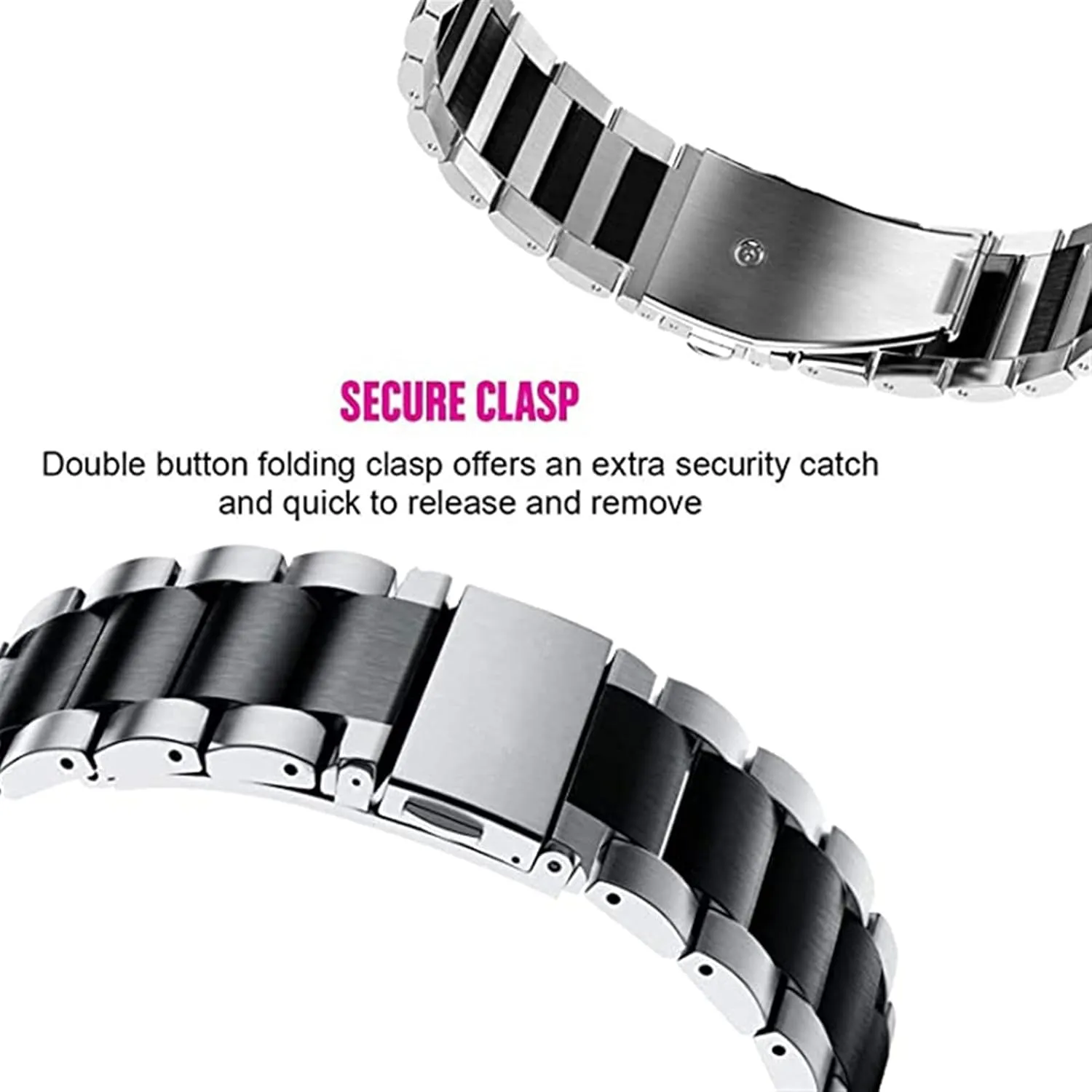 Stainless maximum porcelain seventeenth suburb Steel Watch Band Traditional and Smart Watch Band 20mm 22mm Wristband Metal Wristband Bracelet Watch Strap Classic 