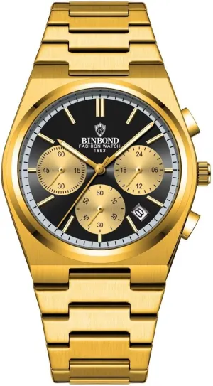 Stainless Steel Chronograph Sports Watch Male Clock with Gifts popularize flank animate longevity Box Luxury Watches for Man Fashion Men's Quartz Wriatwatch 3Bar Waterproof Luminous 