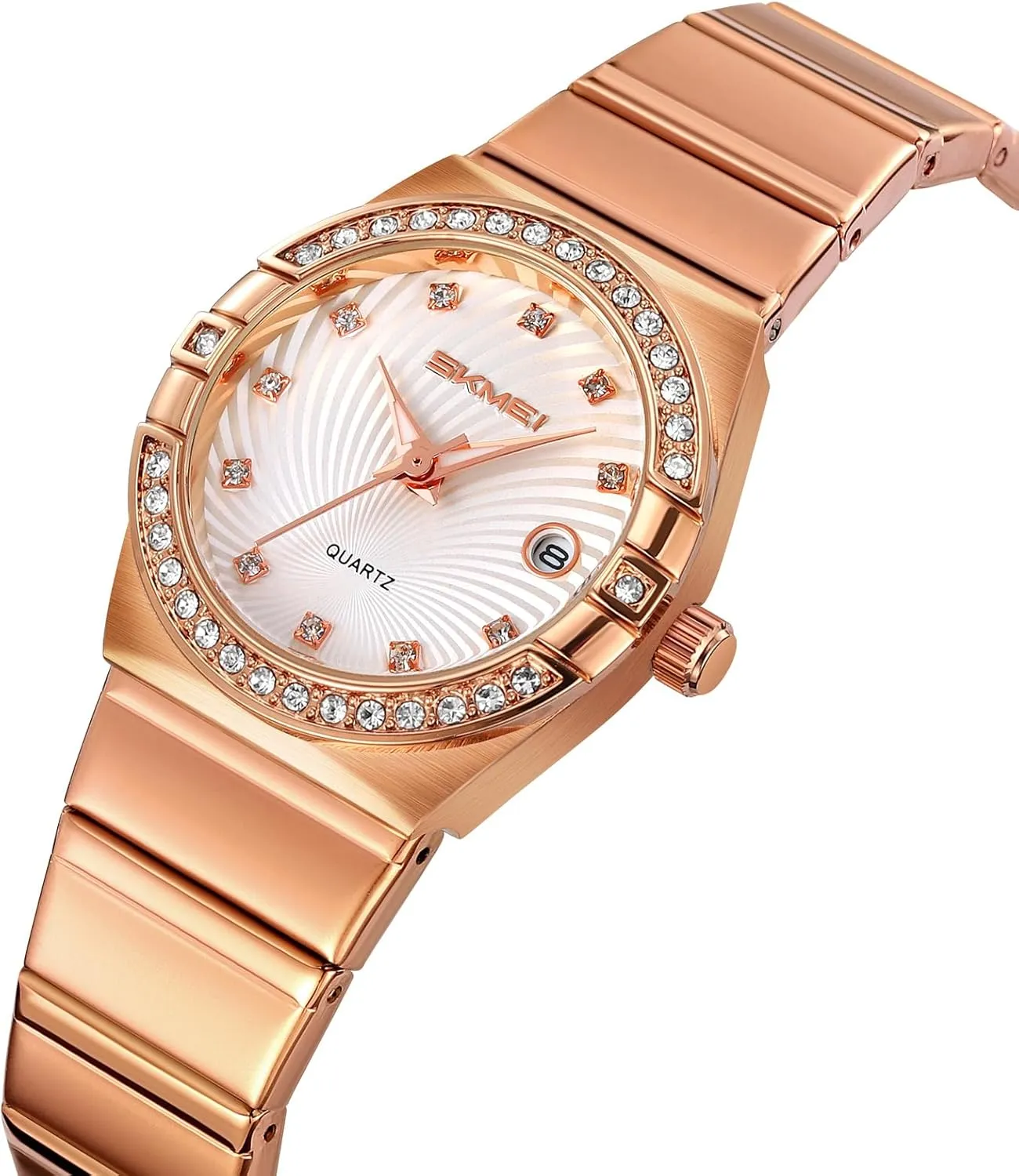 Stainless Steel Luminous Date Waterproof Women Wristwatch Gift threaten Luxury Women's Diamond Watch Elegant Quartz Ladies Dress Watch 