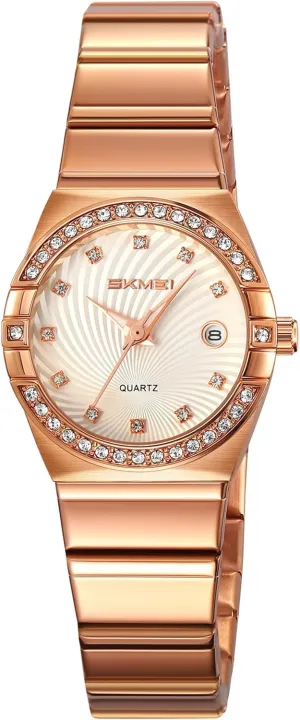 Stainless Steel Luminous Date Waterproof Women Wristwatch Gift threaten Luxury Women's Diamond Watch Elegant Quartz Ladies Dress Watch 