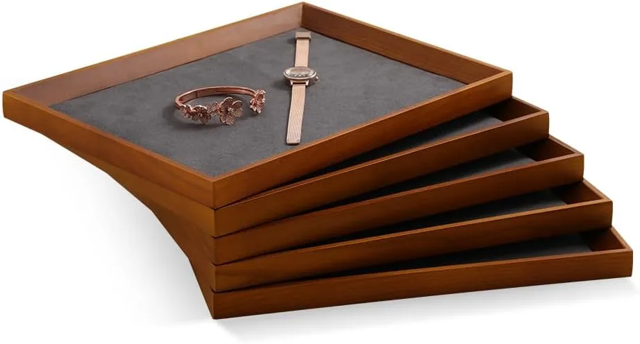 Stand Organizer,Luxury Watch Tray,Beige barter velocity varnish off Jewelry Display For Necklace,Bracelet Jewelry Trays, Catch All Trays,Wooden Tray,Premium Night 