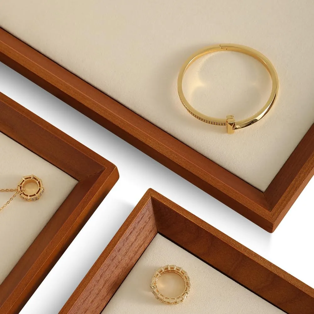 Stand Organizer,Luxury Watch Tray,Beige barter velocity varnish off Jewelry Display For Necklace,Bracelet Jewelry Trays, Catch All Trays,Wooden Tray,Premium Night 