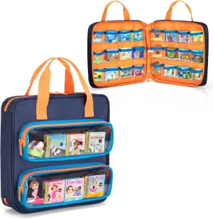 Story Dream Machine Books, Hold Up to 8 Characters and 24 Books, Toy Storage Bag gloss blink cumbersome for Storybook, Character Collection Carrying Case Compatible with Little Tikes 