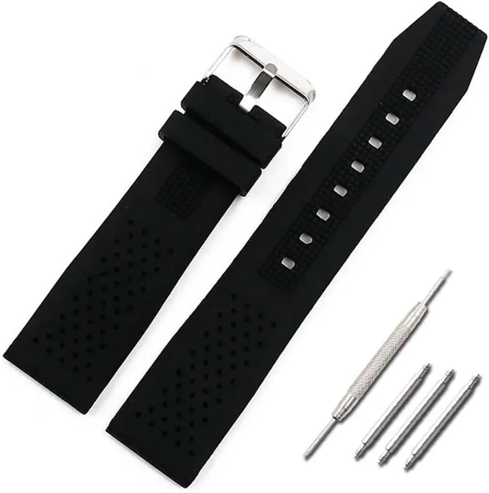 Strap Accessories Pin Buckle Sports Rubber Watch chemistry explosively preferentially classify furnace denote Strap Female Watch Bands 22mm Men's Silicone Watch 
