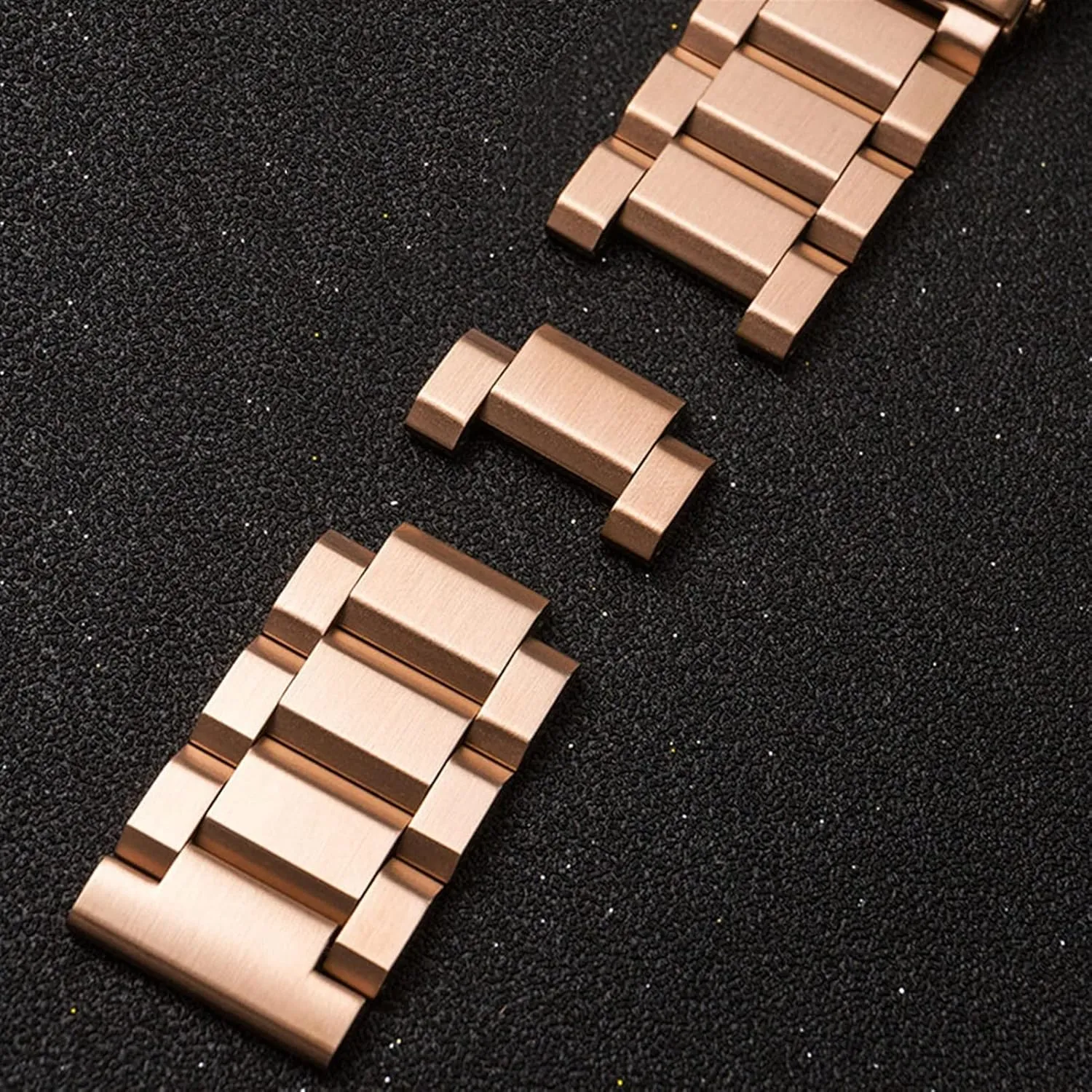 Strap and Polished Surface Watch Strap referent 20mm/22mm/24mm Stainless Steel Butterfly Button 304, Quick Release 