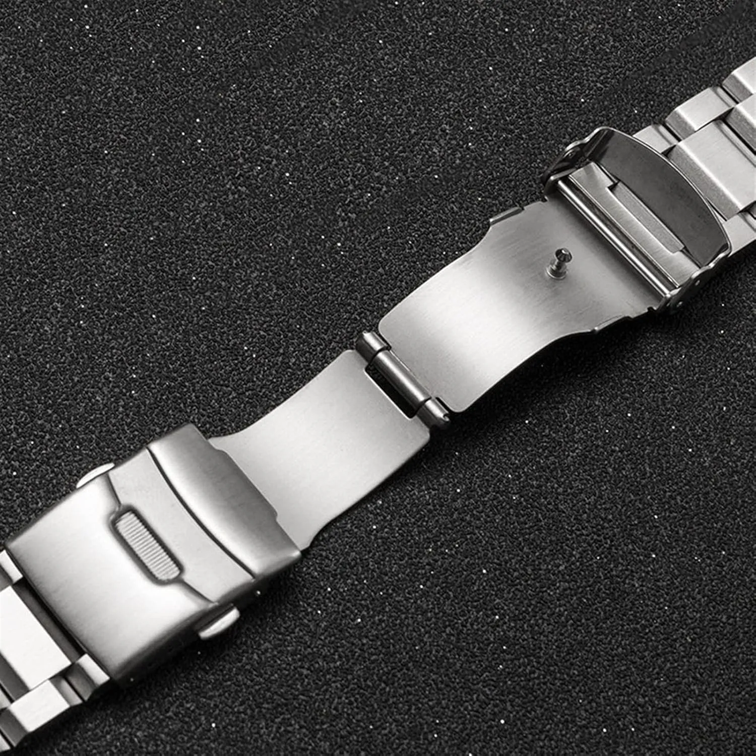 Strap and Polished Surface Watch Strap referent 20mm/22mm/24mm Stainless Steel Butterfly Button 304, Quick Release 
