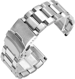Strap and Polished Surface Watch Strap referent 20mm/22mm/24mm Stainless Steel Butterfly Button 304, Quick Release 
