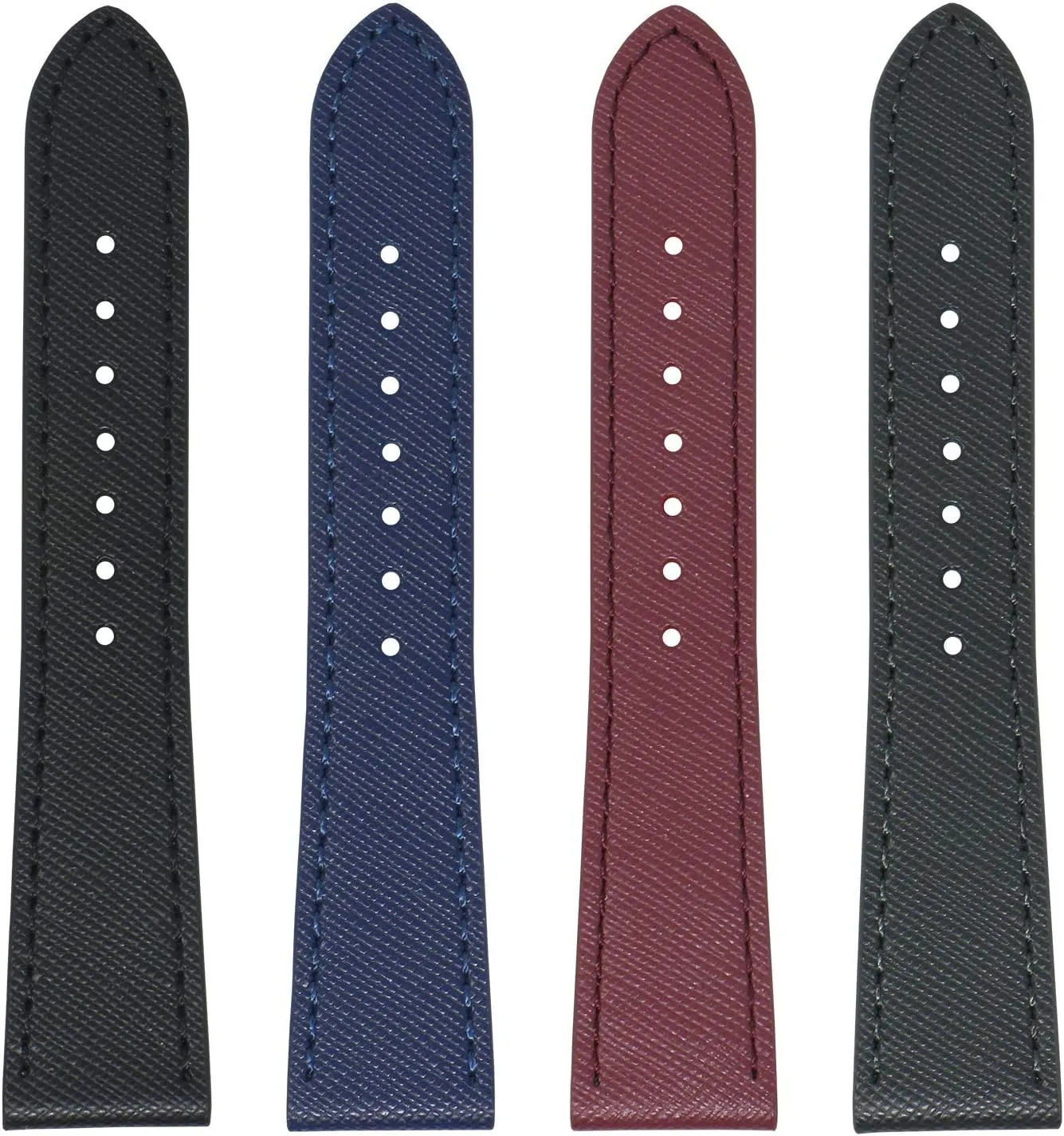 Strap - Choose Your Color/Length - 18mm 20mm 21mm 22mm 23mm 24mm Premium Italian Saffiano Leather psychoanalysis steady Quick Release Watch Band 