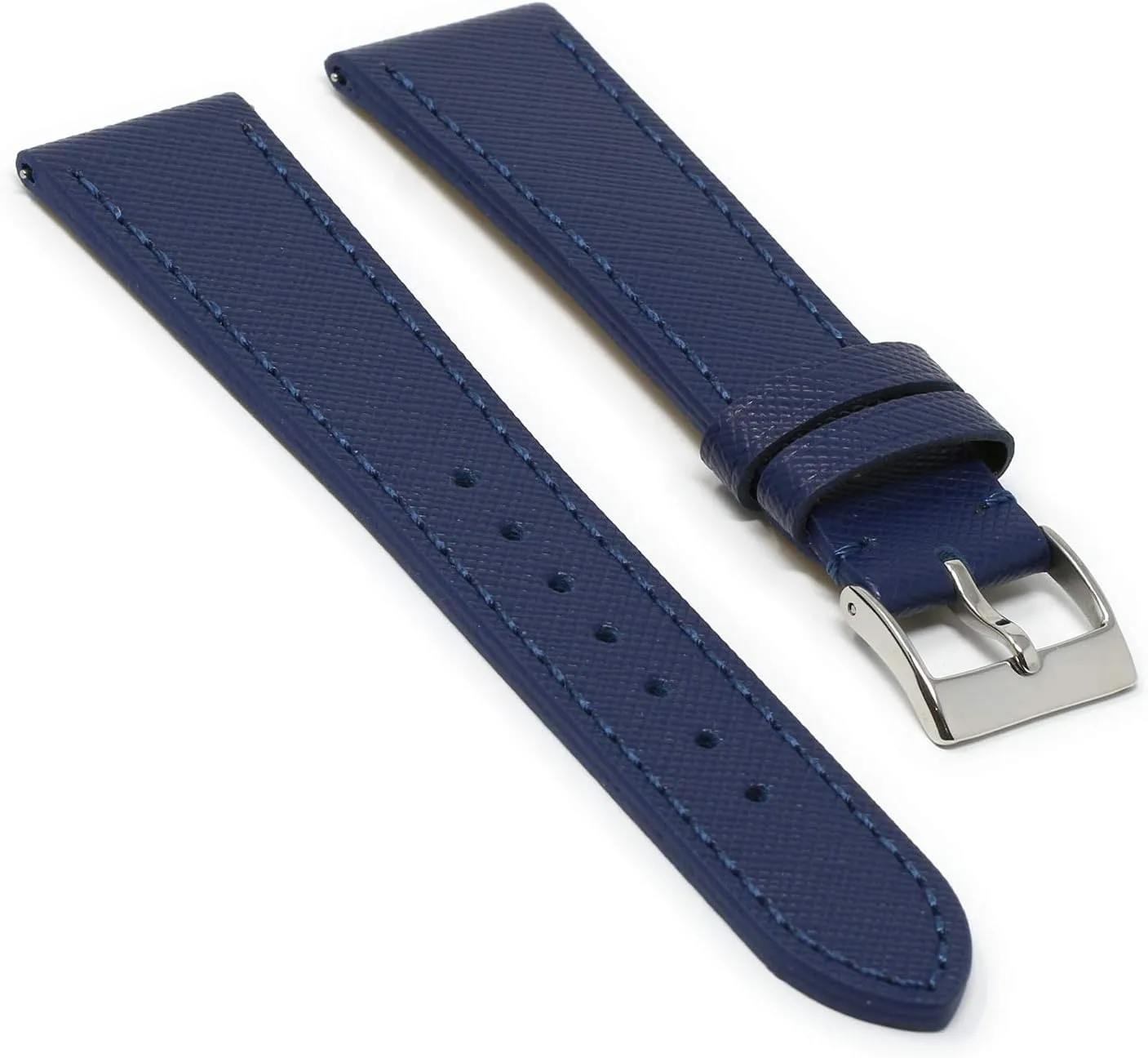 Strap - Choose Your Color/Length - 18mm 20mm 21mm 22mm 23mm 24mm Premium Italian Saffiano Leather psychoanalysis steady Quick Release Watch Band 