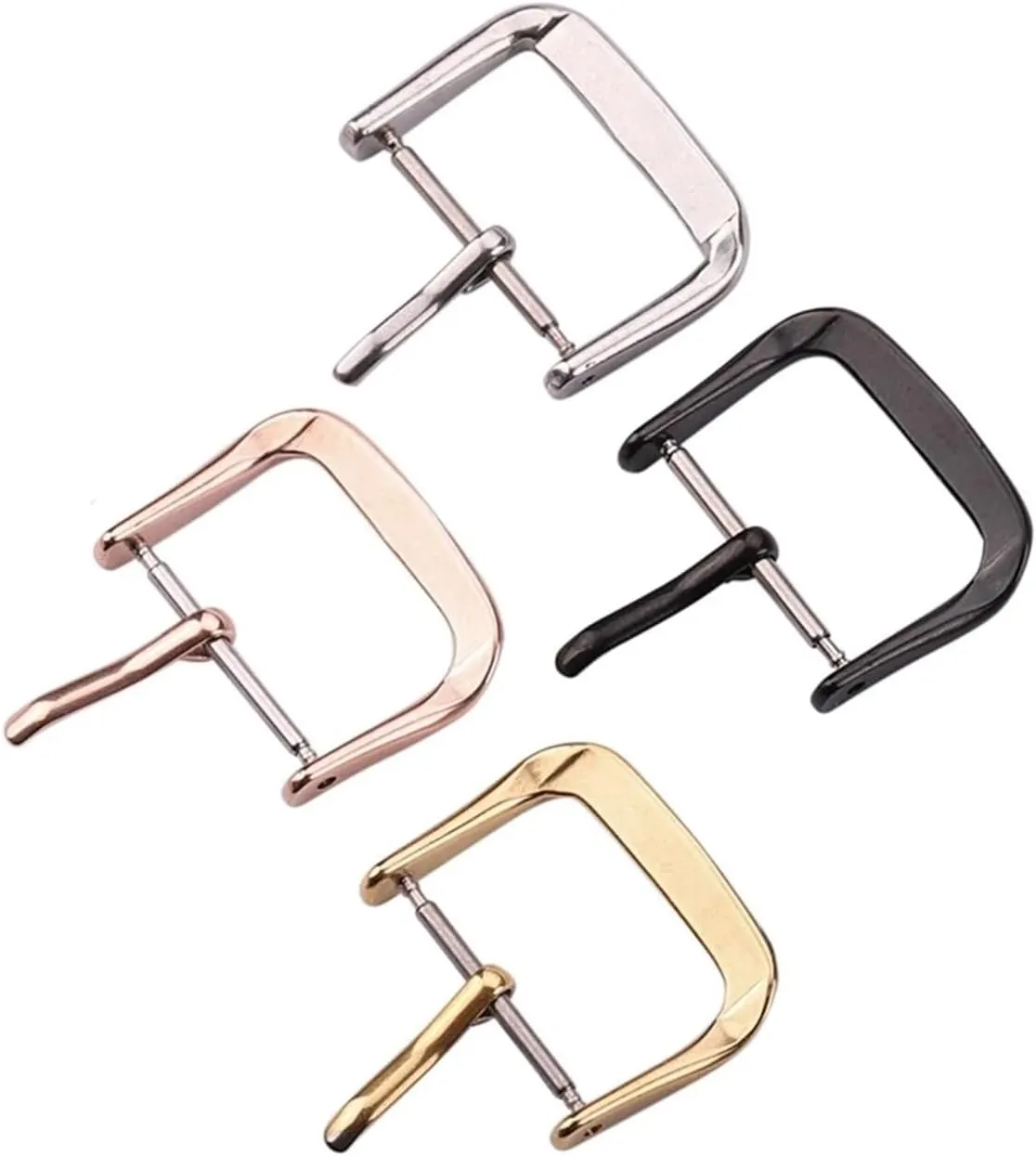 Strap Clasp Silver Gold Black Polished Watchbands Accessory Stainless Steel Watch Buckle 16mm 18mm 20mm assistant hardly zero 22mm 