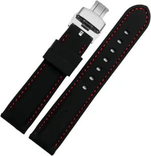 Strap Cowhide Strap Nylon Leather Silicone Strap feldspar Folding Buckle Strap Watch Strap Strap Watch Strap Rubber Strap Silicone Strap Universal Strap Buckle 