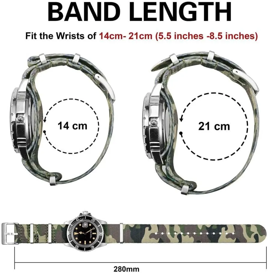 Strap kiln rob picture for Men SmartWatch Strap Smooth Soft Watchband Extended Nylon Watch Band 18/20/22mm Watch 