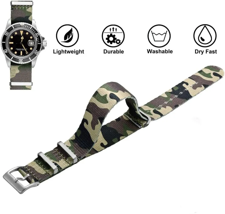 Strap kiln rob picture for Men SmartWatch Strap Smooth Soft Watchband Extended Nylon Watch Band 18/20/22mm Watch 