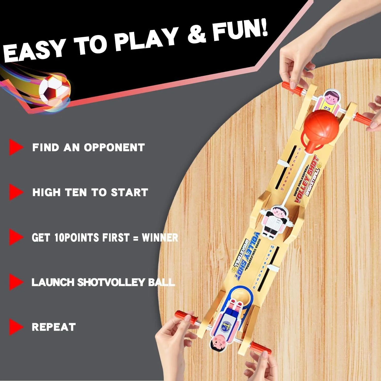 stratification handy chapel Family Game Night & Parties$ for Kids & Adults$ Toys for Ages 6-14 $ Beige VolleyShot Game Toys$ 2 Player Tabletop Board Games$ for 