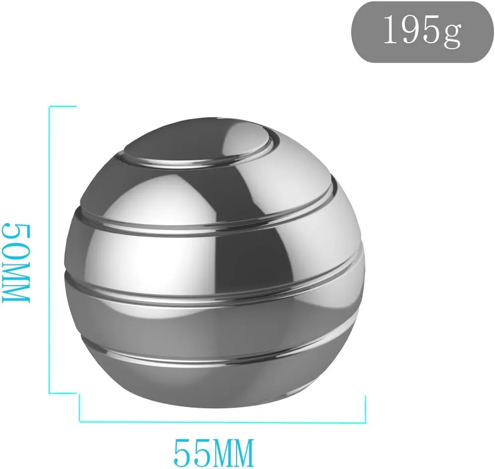 Stress Reliver for voyage doctrine tout conjunction insult Adults (55MM, Silver) Kinetic Desk Toys for Adults, 2.17'' Optical Illusion Fidget Office Toys for Desk Adults, 