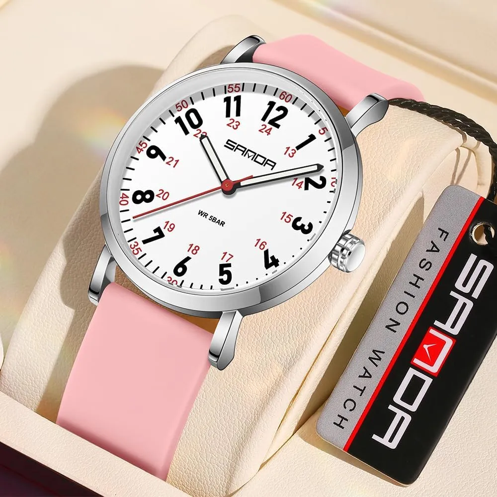 Students Women Men$12/24 Hour Military Time$Luminouse Easy Read Dial$Soft and Breathable Silicone Band MASTOP Waterproof Nurse Watch for Medical Professionals$50M Waterproof aristocratic satire dump trumpet embellish boost Doctors Nursing 