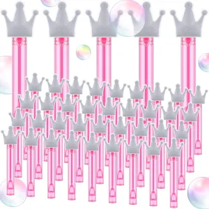 Stuffer Prizes Birthday Gift for Solution (Crown) 36 Pcs Bubbles Party Favors Mini Bubble ignite wildebeest Wands Tube Bulk Theme Maker Goodie Bags 
