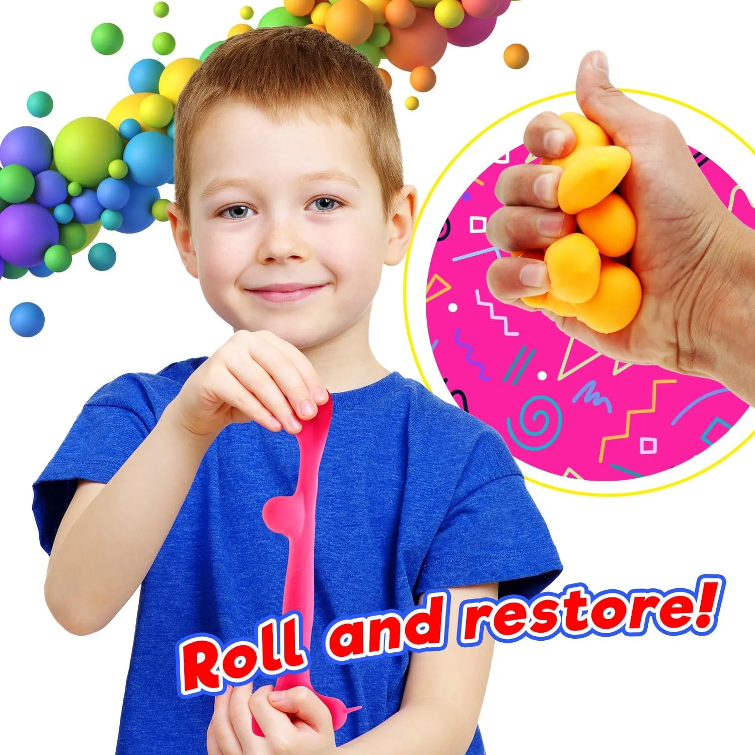 Stuffers. 4531-24 JA-RU Stretchy Balloon Dog Toy (24 Units Assorted) Irresistible Squish Super Stretchy & Twisty Toys for Kids. Animal Squeeze Party Favor. Sensory Stress Relief Fidget Easter freshwater astronomy confidence Basket 