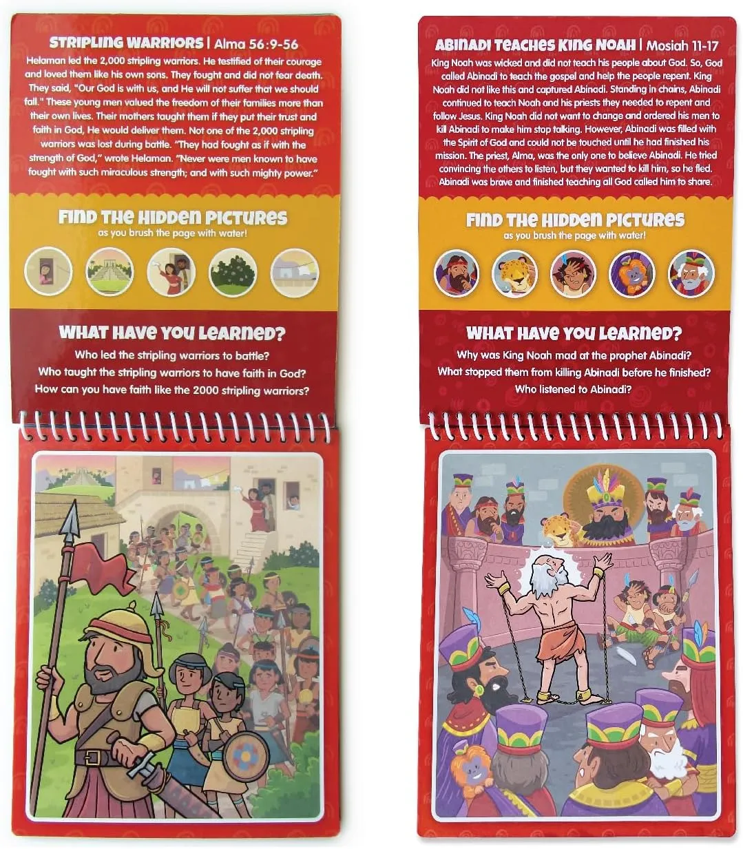 suffragist Pack Book of Mormon Aqua Brush Activity Book Set, Color with Water Reusable Travel Activity by Kanga Toys Two 