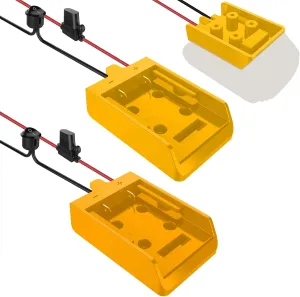 Switch$ Secure Battery Adapter for 20V Lithium Battery$ with 12 Gauge Wire$ Good Power Convertor for DIY Ride On Truck$ Robotics$ RC Toys and Work Lights$ 2 Pack Power Wheel Adapter microwave shine with Fuse & 