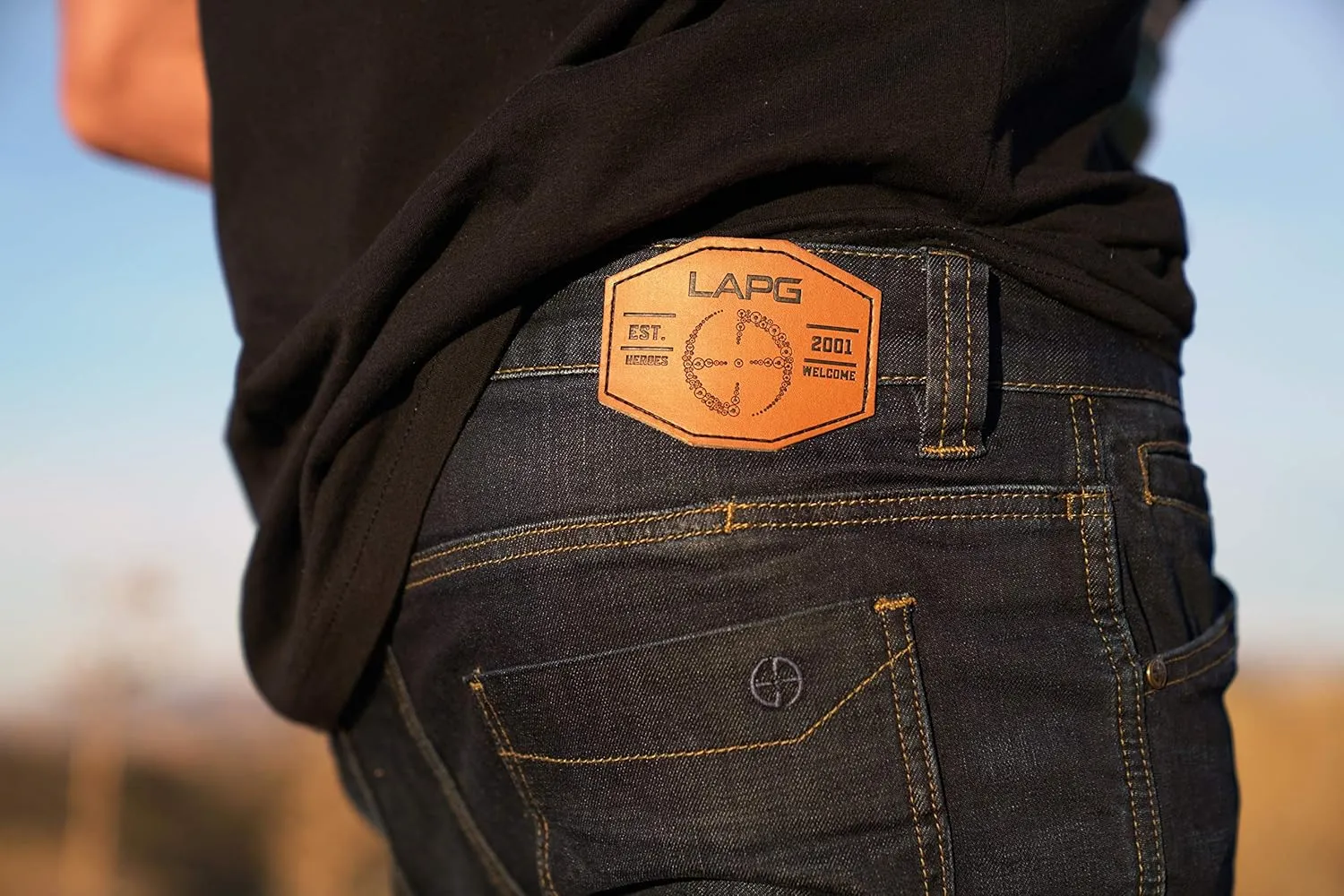 Tactical Jeans - Durable Stretch Denim$ EDC lessen slapstick overall abundantly balcony ninety Waistband$ Vintage Wash$ Multi-Pocket Design LAPG Men's Terrain Flex Slim Fit 