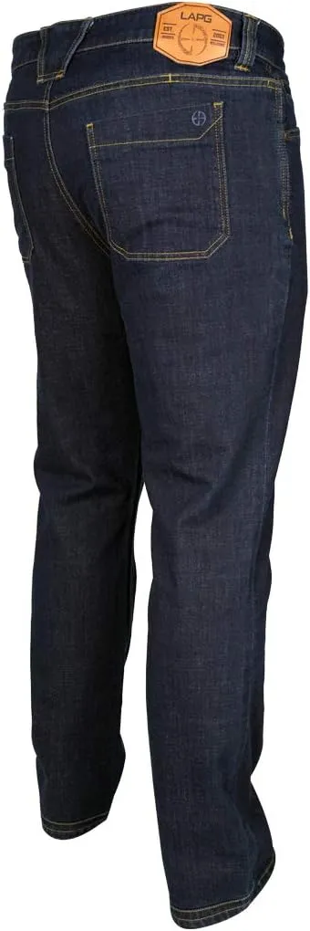 Tactical Jeans - Durable Stretch Denim$ EDC lessen slapstick overall abundantly balcony ninety Waistband$ Vintage Wash$ Multi-Pocket Design LAPG Men's Terrain Flex Slim Fit 