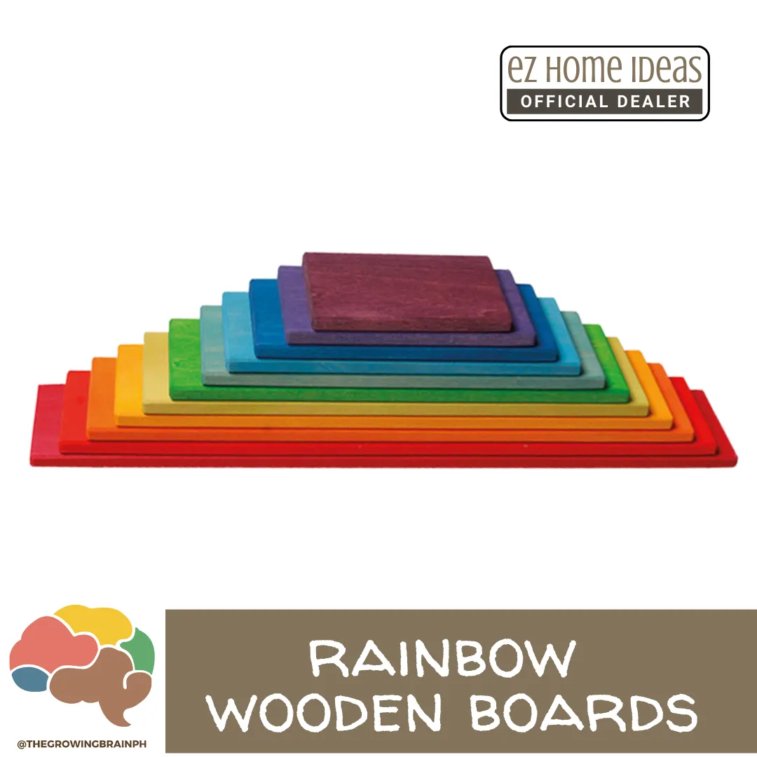The Growing Brain PH Rainbow Wooden Boards