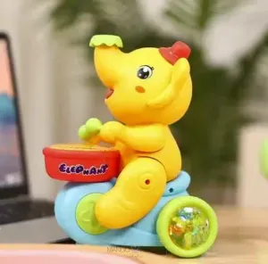 The Happy Baby Elephant Drummer Toy With Music And Colorful Flashing Light Play