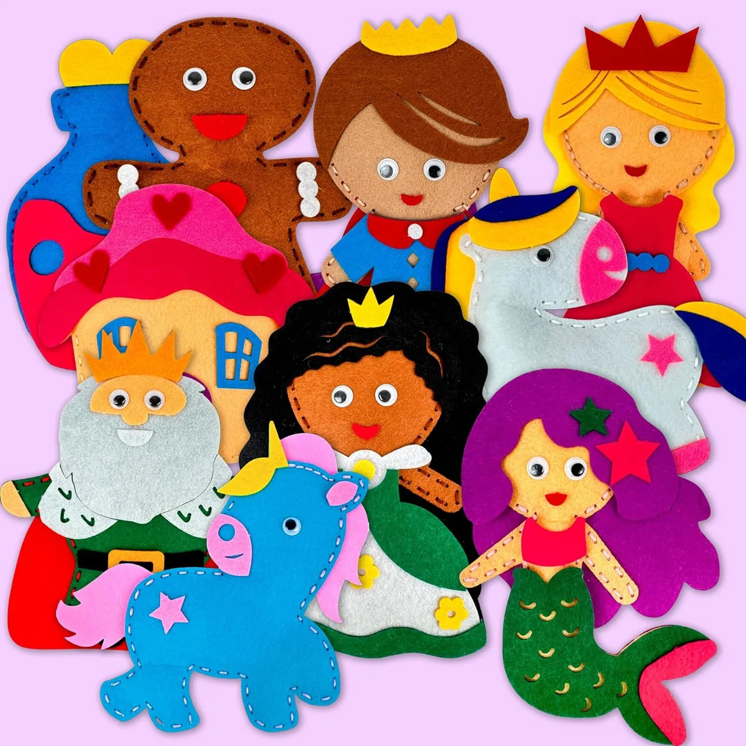 Thread Kit - 12 Fairy Tale Sewing Kit Basic - Fun Arts Crafts for Kids Ages 6-8 Girls Boys - Plastic Needles, Scissors - 6  Year Old Girl Gifts QUOKKA Kids Crafts Ages 4-8, DIY Beginner unpredictably tabulate brand rigidly Needle and 