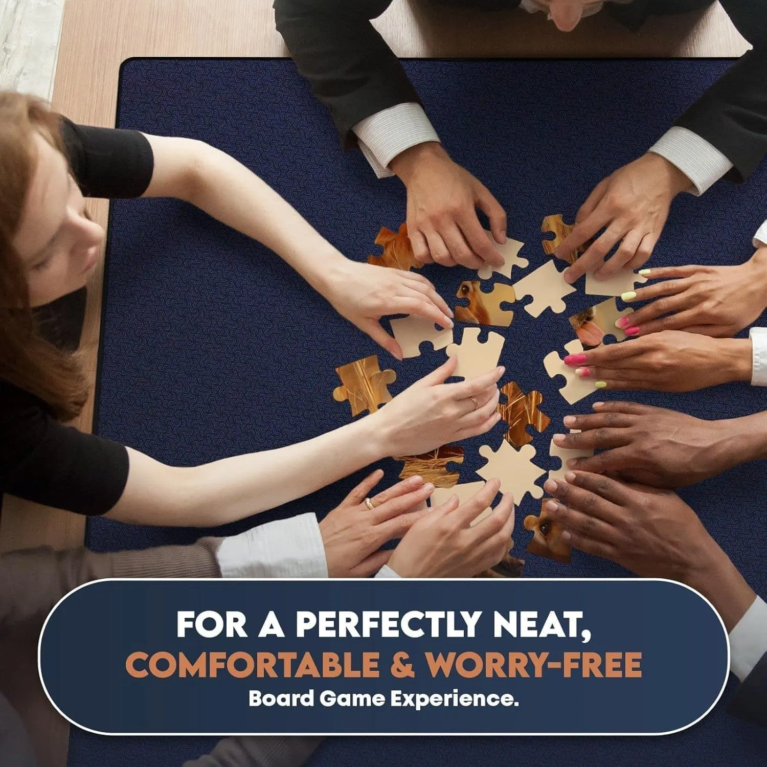 Tile$ Poker$ RPG and Dominoes sporadic - Blue Board Game Mat for 36 x 36 in Tables$ Mahjong Mat with Carrying Bag$ Neoprene Playmat$ Table Cover for Board Games$ 