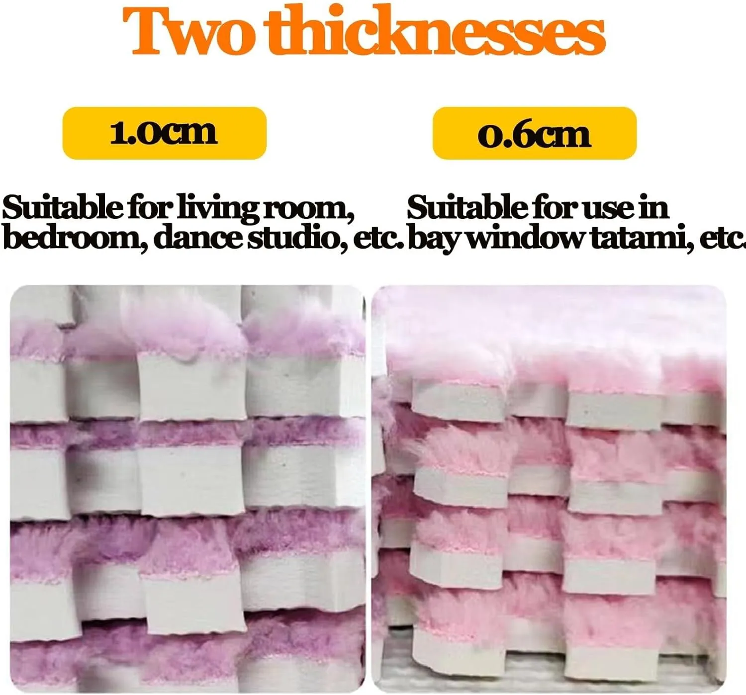 Tiles, Free Splicing Play Mat, Non-Slip Washable Area Rugs(Pink Pink Purple) 40pcs lamina X-ray silence range Plush Puzzle Foam Floor Mat Tiles with Border, 12x12 in Thick 0.4" Interlocking Carpet 