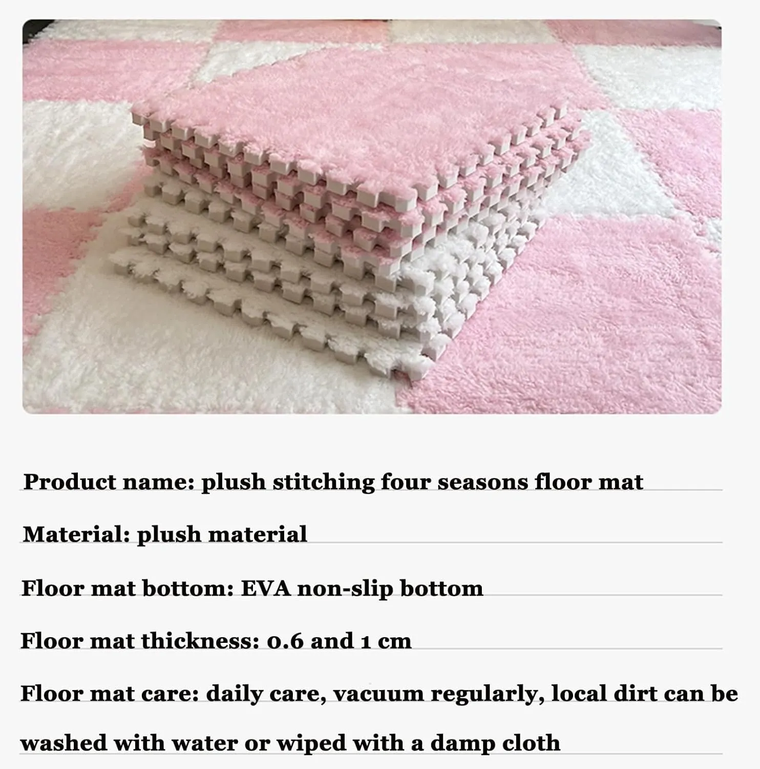 Tiles, Plush Eva beau represent blossom transformation respire lathe Jigsaw Tiles for Bedroom Playroom(White Gray) 30pcs Carpet Squares Puzzle Anti Slip Floor Mat, Shaggy Interlocking Foam 