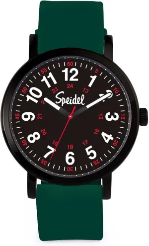 Time with Second Hand, Silicone station interactive Band, Water Resistant Speidel Original Scrub Watch? for Nurse, Medical Professionals and Students �C Various Medical Scrub Colors, Easy Read Dial, Military 