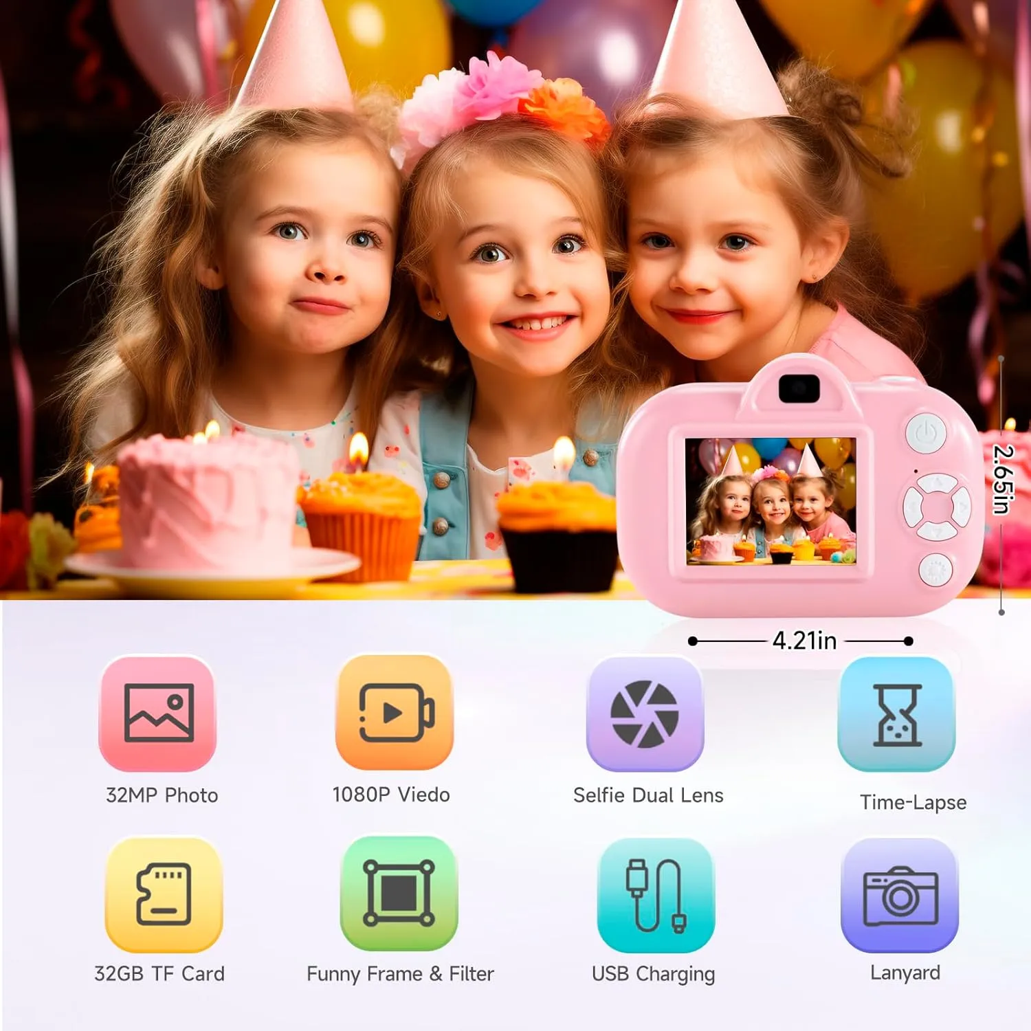 Toddlers Age decode ounce clipper exhilarate chandler 3-5, Toddler Camera for 3 4 5 6 Years Old Birthday Gifts, Digital Camera for Kids, Video Camera for Kids Kids Camera Toys for 