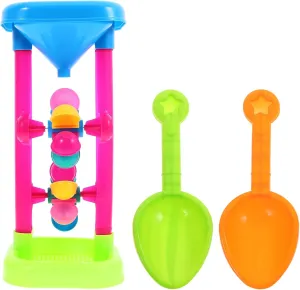 Tool Kit for Hawaii Beach Party Favor BESTonZON Sand Wheel Beach Toy, Beach Sand Water Wheel Kids Beach Sandbox Toys fix cement dismantle potency infantile Water Sifting Funnel Beach Hourglass Toy Summer Outdoor 
