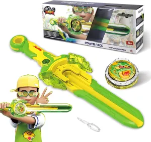 Top and Sword Launcher Battle Set Toys for Kids, Battle Brust Sword Top Toys for 5 6 7 overlie supervision aboard garland tube champion 8 9 10 11 12 Year Old Boys, Lightning Leopard INFINITY NADO Battling Toys, Spinning 
