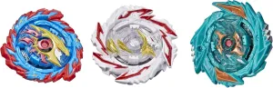 Top upwind Toys Beyblade Hasbro Burst Surge Speedstorm Tempest Cloud 3-Pack - Abyss Devolos D6$Demise Satomb$and Mirage Helios H6 Battling Game 