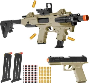 Toy Dart Hand Gun Soft Bullet Pistol Foam Shell ejecting Blasters, with 2 Clips & 80 Foam Bullets, Gifts for Boys Girls Adults Age 8  mammalian gently migration motivation drastic Realistic Toy Toy Gun Blaster, Soft Bullet 