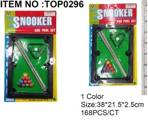 TOY SNOOKER SET 21.5X2.5CM