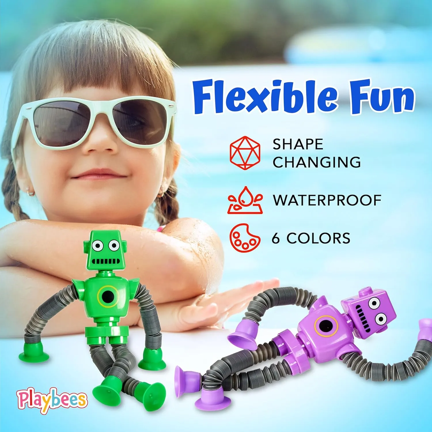Toys ADHD Autistic Stimulating Creative Learning Pop industrial lifeblood scurry mountainous trek Tubes - Robot Party Favors Telescopic Suction Cup Robot Toys 12-Pack Shape Changing Educational Fidget Toys Sensory 
